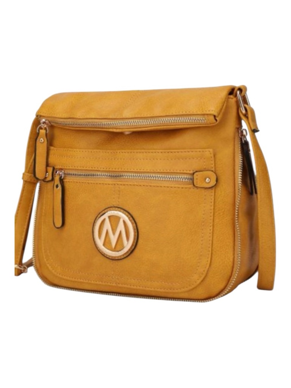 MKF LUCIANA CROSSBODY BAG WITH DUST COVER MUSTARD NEW WITH TAGS
